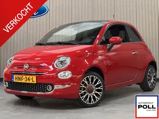 Fiat 500 1.0 Hybrid Dolcevita RED Panoramadak Navi Climat Cruise Parkeersensoren Digitaal Dashboard 