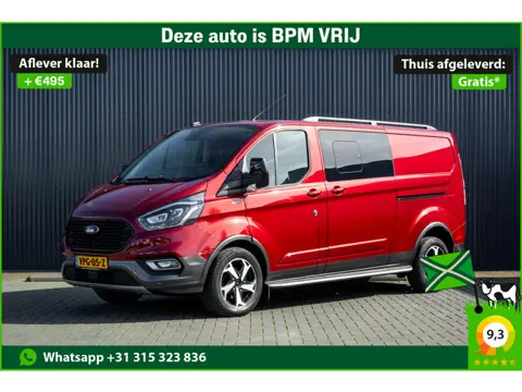Ford Transit Custom 2.0 TDCI L2H1 | 170PK | Trail | DC 5-Persoons | Camera | Carplay | Lederen inter