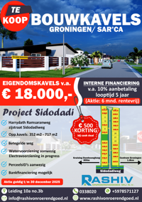 Eigendomskavels te Sidodadi in Saramacca, Groningen, Suriname