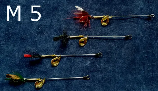 Deel 3) 2 setjes van elk 4 stuks Ultra Light minispinnertjes voor Forel - Ruisvoorn - Baars