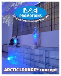 verhuur ijsmuur arnhem apeldoorn bewegende ijsbeer info@winterdecoratieverhuur.com