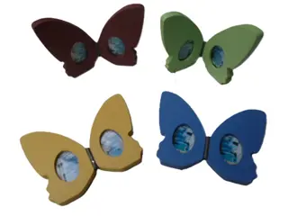 FOTOLIJSTJE MINI VLINDER DIV Kleuren 4 stuks NIEUW