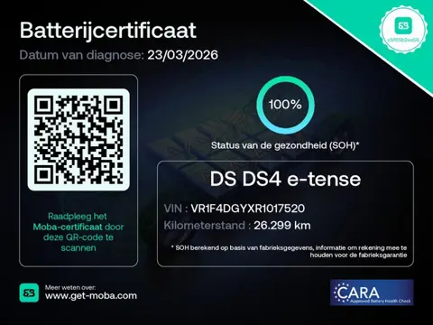 DS DS 4 E-Tense 225 EAT8 Rivoli Automaat | Panorama dak | PDC V+A | Leder | Navigatie | Carplay | SO