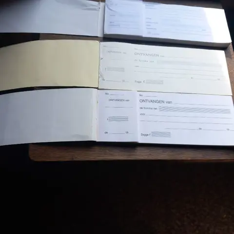kwitantie boekjes - aangebroken