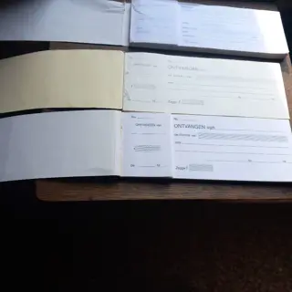 kwitantie boekjes - aangebroken