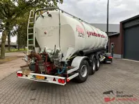 Van Hool 3G0015 3 assige RVS mesttrailer met BORGER pomp. As nr.1 liftbaar, as nr. 3 gestuurd. BS184