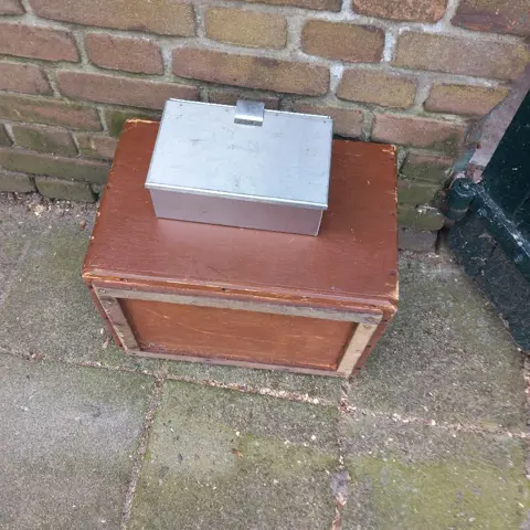 afvalbakje met klep- deksel, - RVS