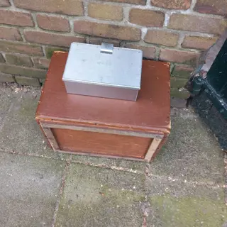 afvalbakje met klep- deksel, - RVS