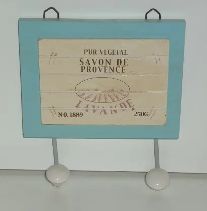 KAPSTOK/ HANDDOEKREK OLD LOOK SAVON 6 stuks Blauw Appletree NIEUW