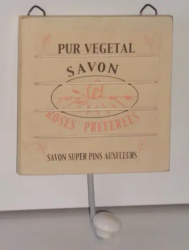 KAPSTOK/ HANDDOEKREK OLD LOOK SAVON 6 stuks Roze Appletree NIEUW