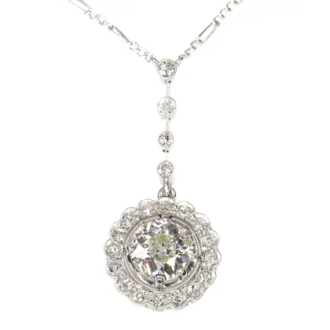 Glamour of the 1920s: Diamond Deco Pendant