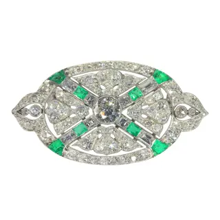 Deco Dazzle: A Platinum and Diamond Vintage Brooch