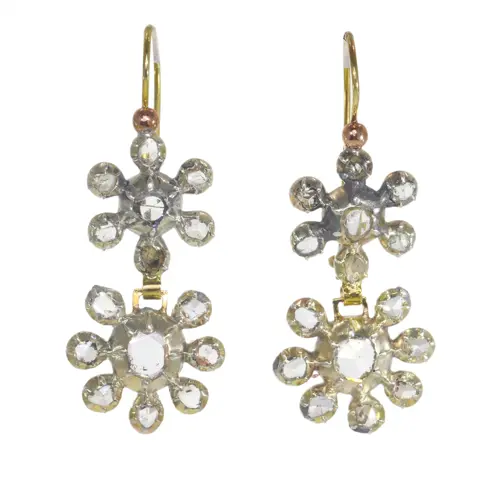Elegance from the Past: Grand Victorian Diamond Earrings