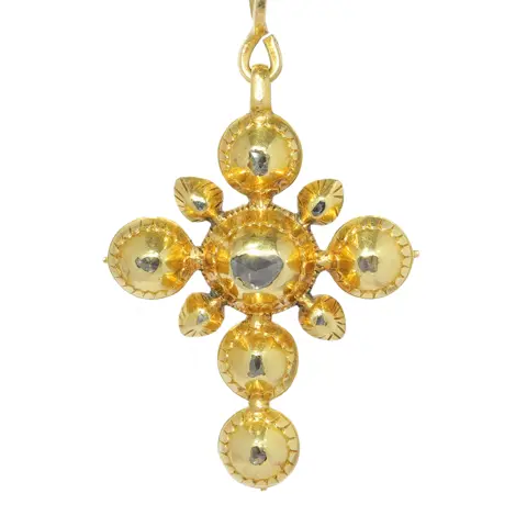 Elegant Faith: A Rococo Diamond Cross of Distinction