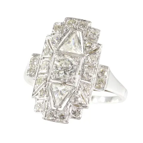 Vintage Allure: 1950's Art Deco Diamond Ring