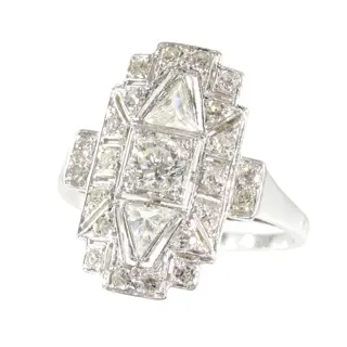 Vintage Allure: 1950's Art Deco Diamond Ring