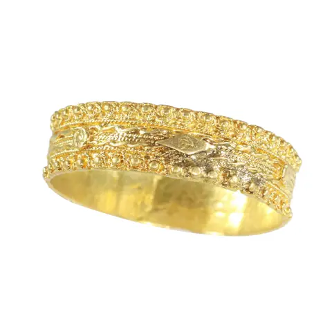 Antique Georgian Wedding Band, Circa 1820  Classic 18K Gold, A Symbol of Enduring Love