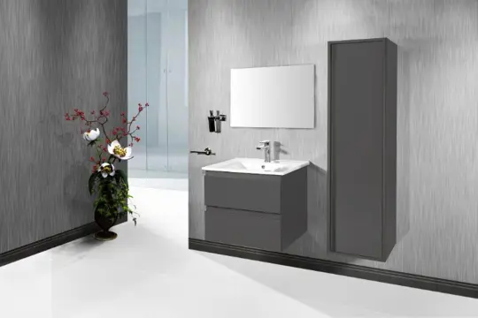 Badmeubel Sally 80cm - Incl keramische wastafel - Mat Grijs