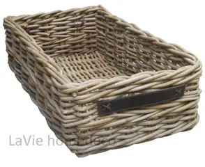 Opbergmand van riet rechthoekig XL