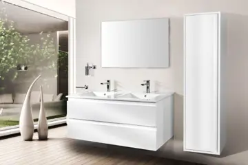 Badmeubel Sally 120cm - Incl keramische wastafel WIT GLOSSY