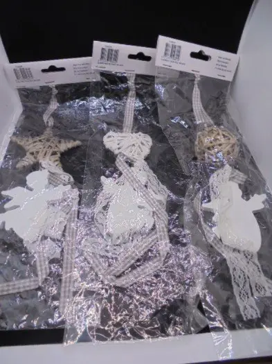 KERST DECO SET 3 STUKS hangers NIEUW