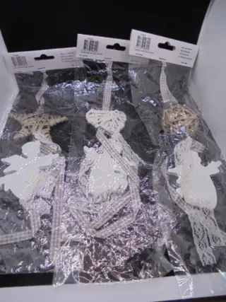 KERST DECO SET 3 STUKS hangers NIEUW