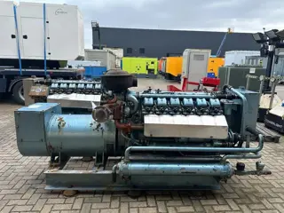 MWM TD 232 V12  Jeumont Schneider 215 kVA noodstroom generatorset