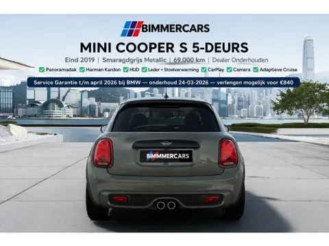 Mini Cooper S 2.0 Aut 5-deurs|PANO| Keyless | HUD | HK | ACC | Dealer onderhouden