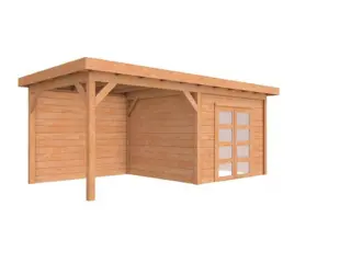 Tuinhuis Douglas Topvision Roek: 300 x 300 cm + luifel 400cm