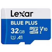Lexar MicroSDHC Blue Plus UHS-I 32GB V10 Read 100MB/s With SD Adapter