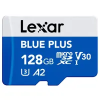Lexar MicroSDHC Blue Plus UHS-I 128GB V30 Read 100MB/s With SD Adapter