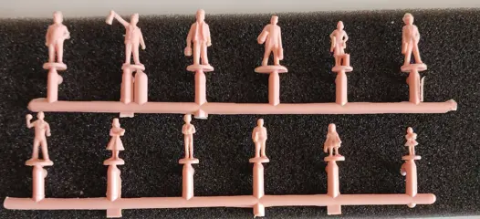 Modeltrein plastic miniatuur accessoires.