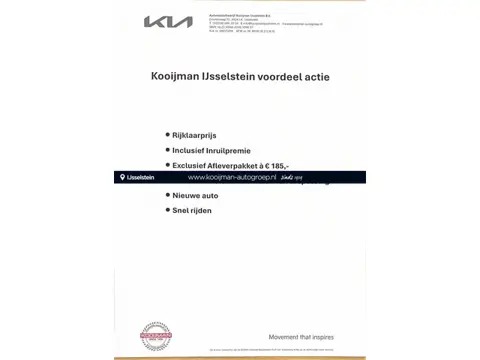 Kia EV2 Plus Advanced 42.2 kWh 4p. DEMO Edition Schuifdak / Camera / Navi / 230V aansluiting