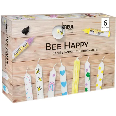 Bee Happy Kaarsenpen set
