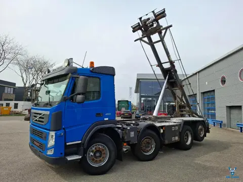 Volvo FM13-460 / 8X2 / 3 SIDE 25TON HIAB CABLE SYSTEM / 632607 KM / LIFT AXLE / AIRCO / AUTOMATIC / 
