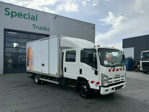 Isuzu N-serie 4x2 / Dubbele cabine / Bakwagen / Dhollandia Laadklep 1500kg