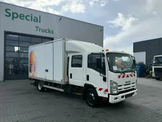 Isuzu N-serie 4x2 / Dubbele cabine / Bakwagen / Dhollandia Laadklep 1500kg
