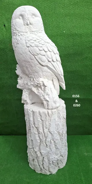 Uil met zuil boomstam. nr 0156 & 0260.