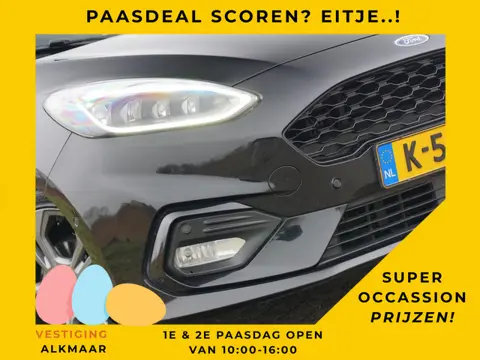 Ford Fiesta 1.0 EcoBoost Hybrid ST-Line X | Panther Black | Leder/Full-LED/Winterpack/Carplay - Supe