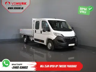 Opel Movano 2.2 140 pk DC Dubbel Cabine Open Laadbak/ 7 Pers./ 2.5t Trekverm./ Cruise/ Airco/ 288x21