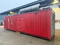 MTU 12V 396 AvK 1080 kVA Silent generatorset in 30 ft container