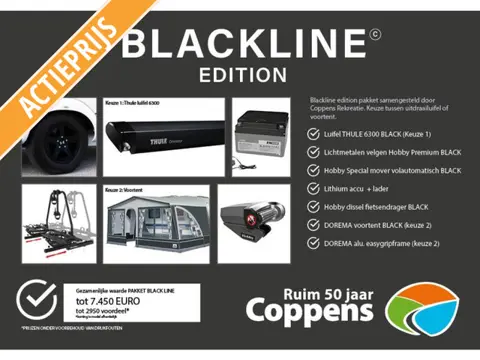 Hobby De Luxe 495 UL BLACKLINE ACTIE 2026
