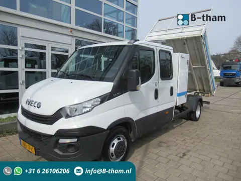 Iveco Daily 35C14D 2.3 100KW EURO6 410 DOKA Dubbelcabine Kipper + Kist / Box