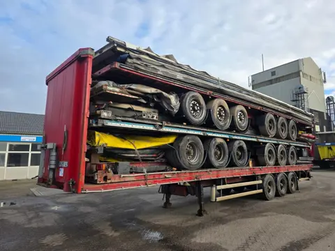 Lecitrailer BPW - Disc Stapel van 5 3-assige schuifzeiltrailers - Luchtvering - Schijfremmen - BPW -
