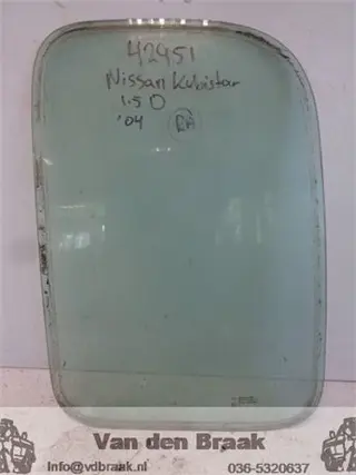 Nissan Kubistar 2003-2009 Raam achterdeur rechts