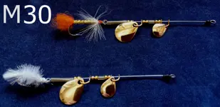 Deel 4) 3 sets van elk 2 Ultra Light mini Tandem spinnertjes voor Forel - Ruisvoorn - Baars