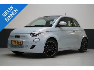 Fiat 500 La Prima 42 kWh | SoH 100% | Panoramadak | Leder | Navigatie | Carplay | Lm velgen | Blind-