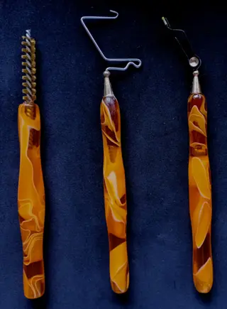 Set van 3 stuks ergonomische vliegbind gereedschap (oranje € 34,00