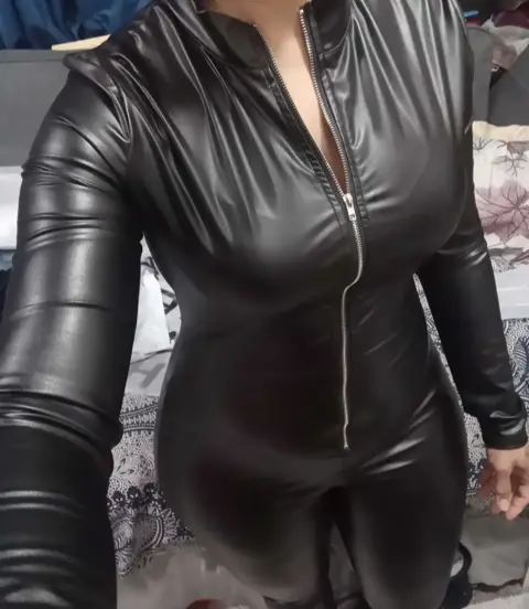 Gedragen Leren Catsuit maat M t.me/CSSAMISS