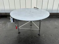 Draaitafel roestvrijstalen frame PVC-blad 150 cm